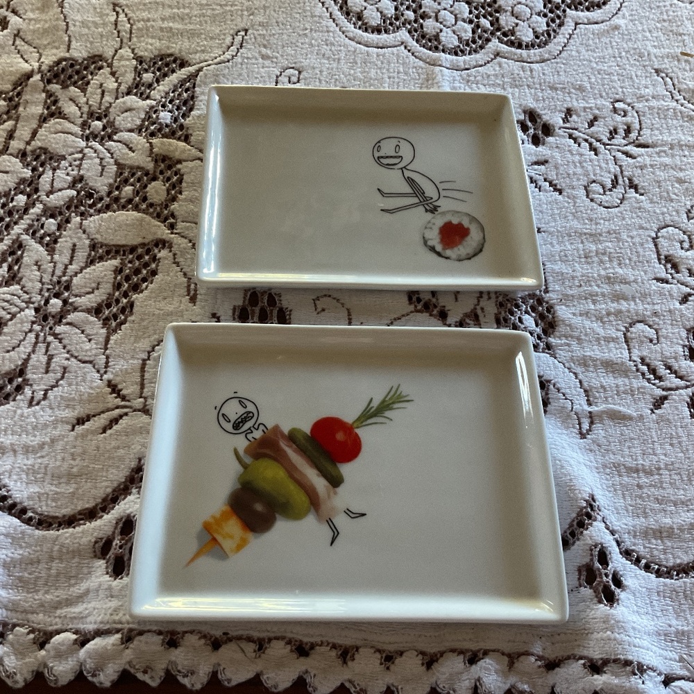 “Oliver” Ceramic Appetizer Plates
